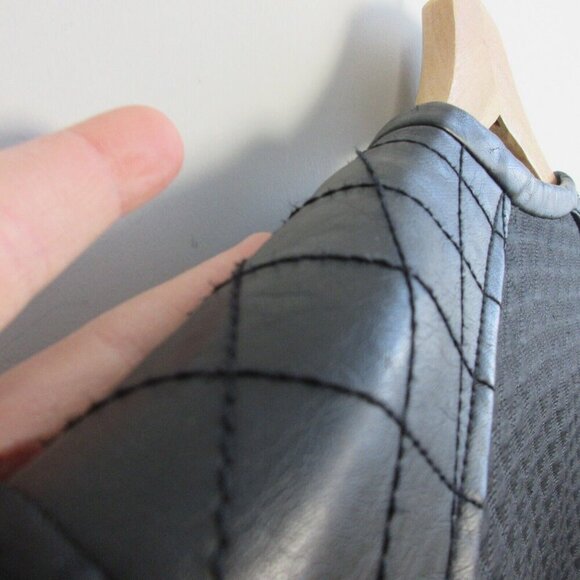 Club Monaco Kaylan Manteaux Moto Jacket Women Size 6 Black Quilted Full Zip 634 - Picture 8 of 12